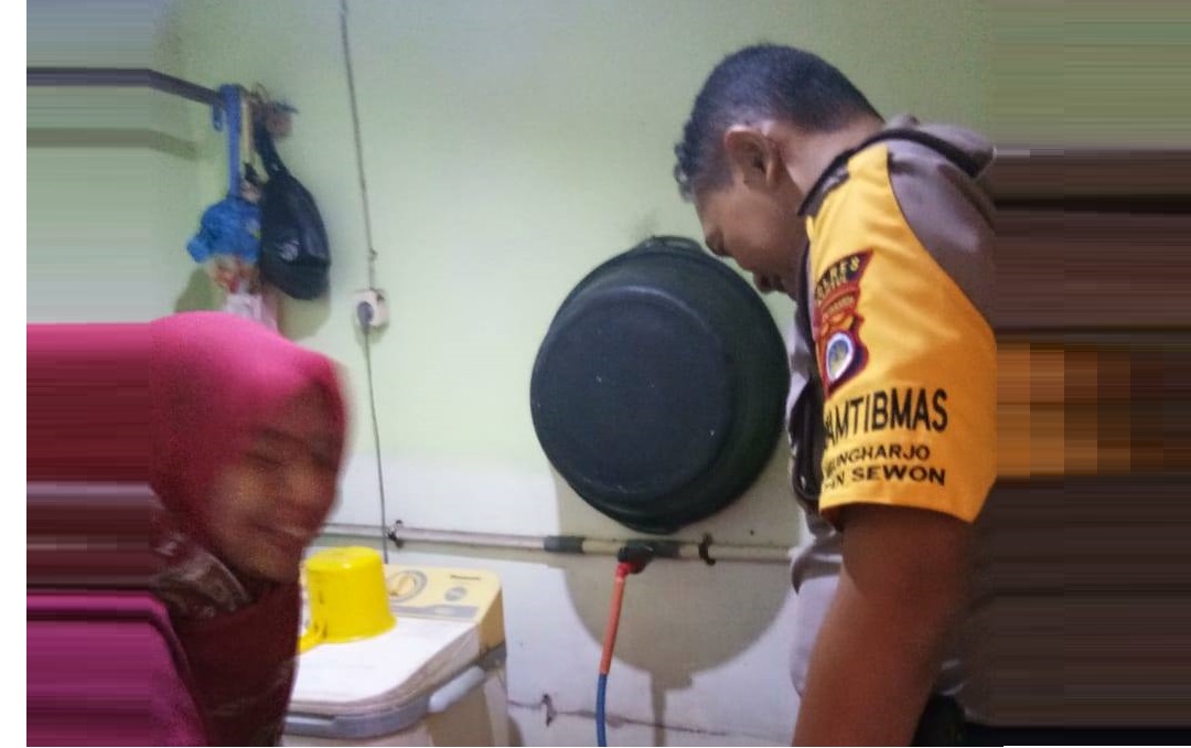 Bhabinkamtibmas Polsek Sewon Turut PSN Serentak