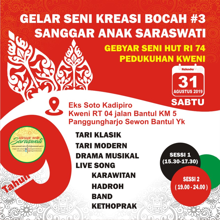 Gelar Seni Kreasi Bocah #3 Sanggar Anak Saraswati