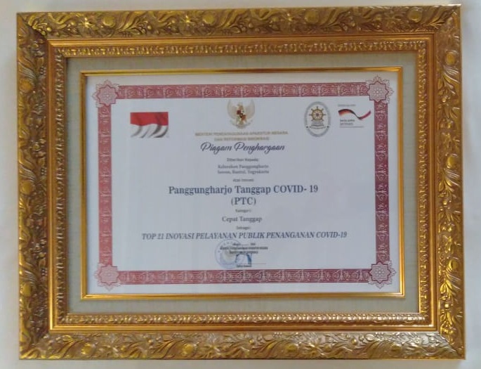 PTC-19 Menerima Penghargaan Sebagai Top Inovasi Pelayan Publik Penangan Covid-19 dari Kementerian PANRB