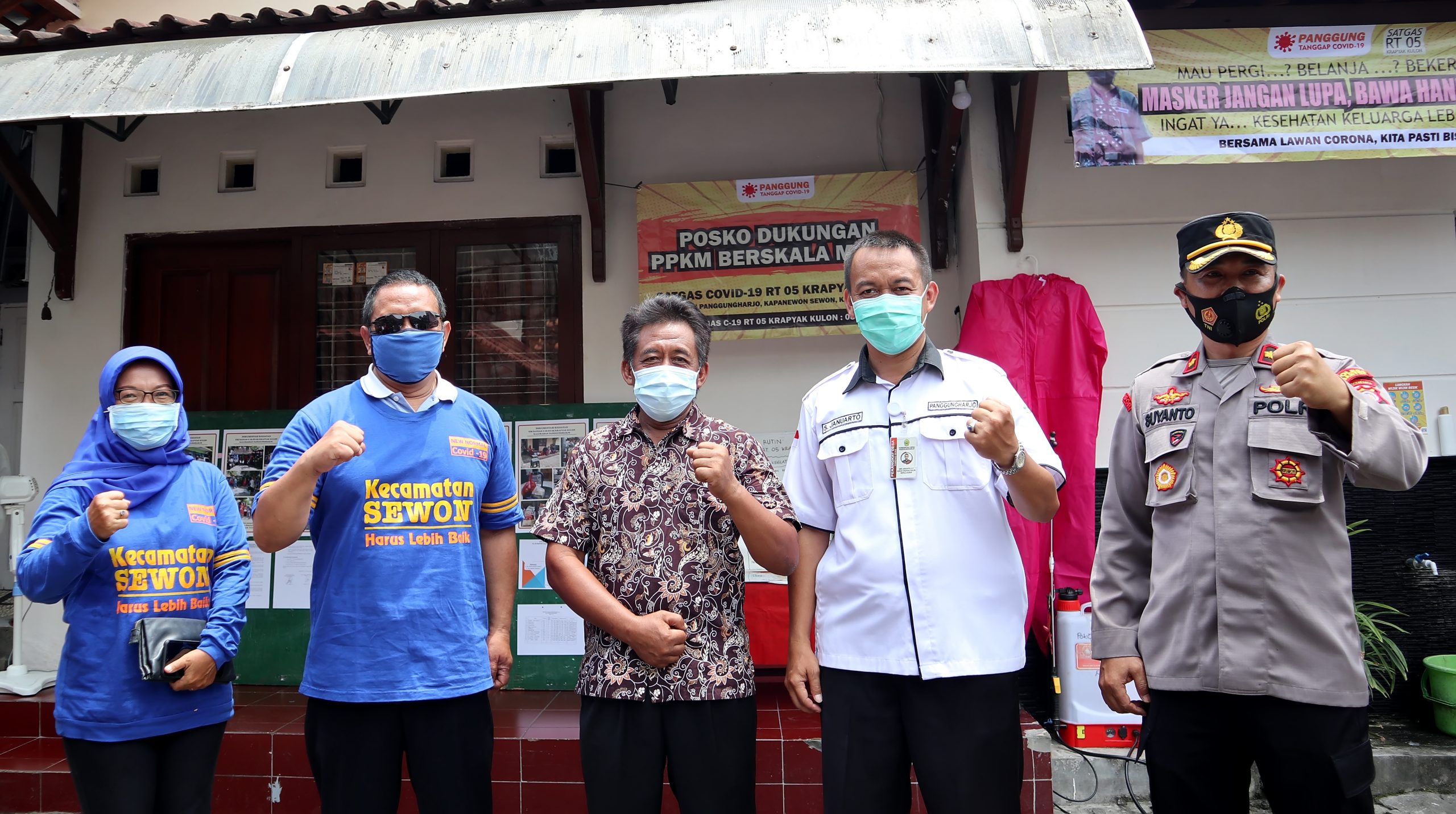 Supervisi Kapanewon Sewon di Posko Satgas Covid Krapyak Kulon